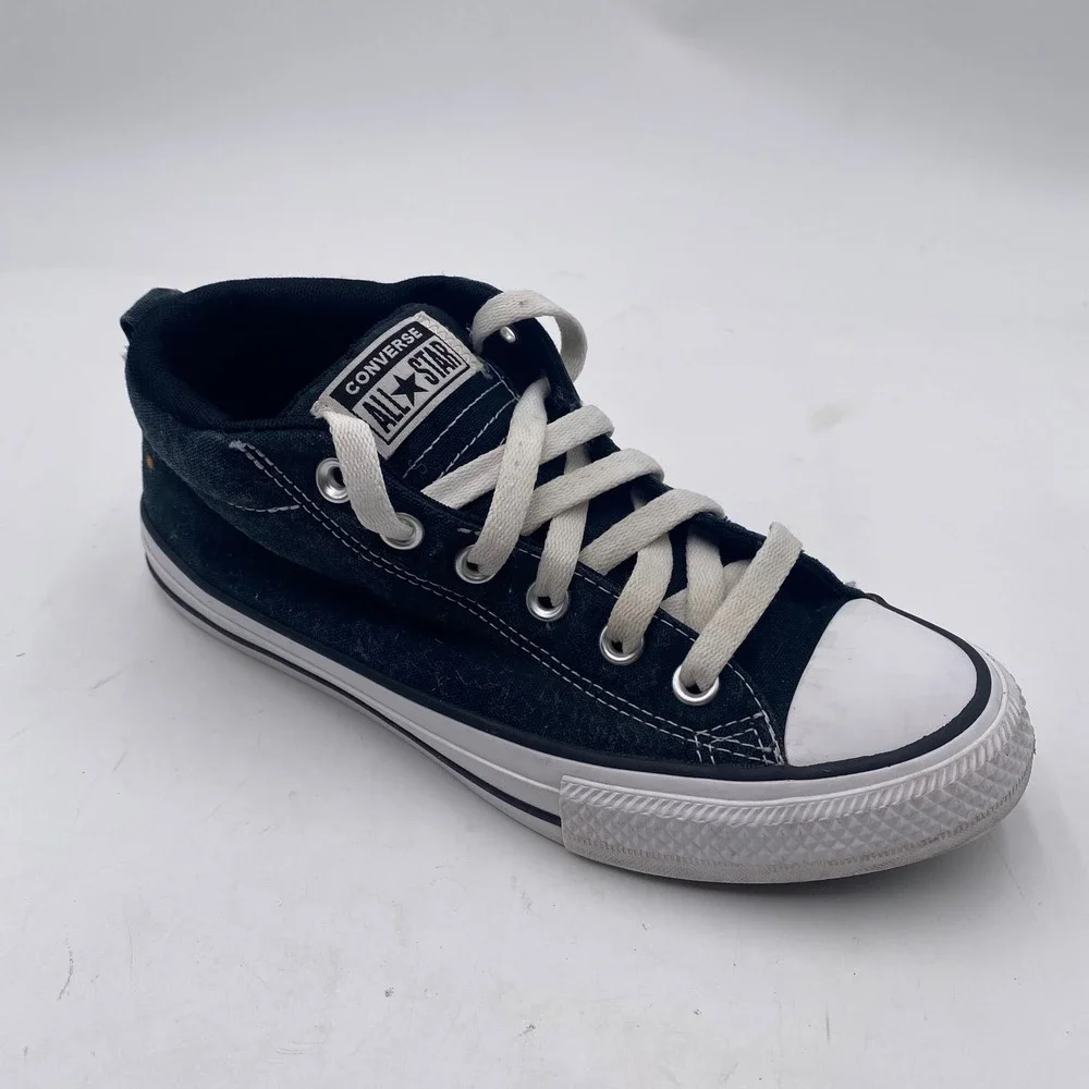 Converse Chuck Taylor All Star Street Mid Kids 5.5 Black Red Splatter Canvas SEO